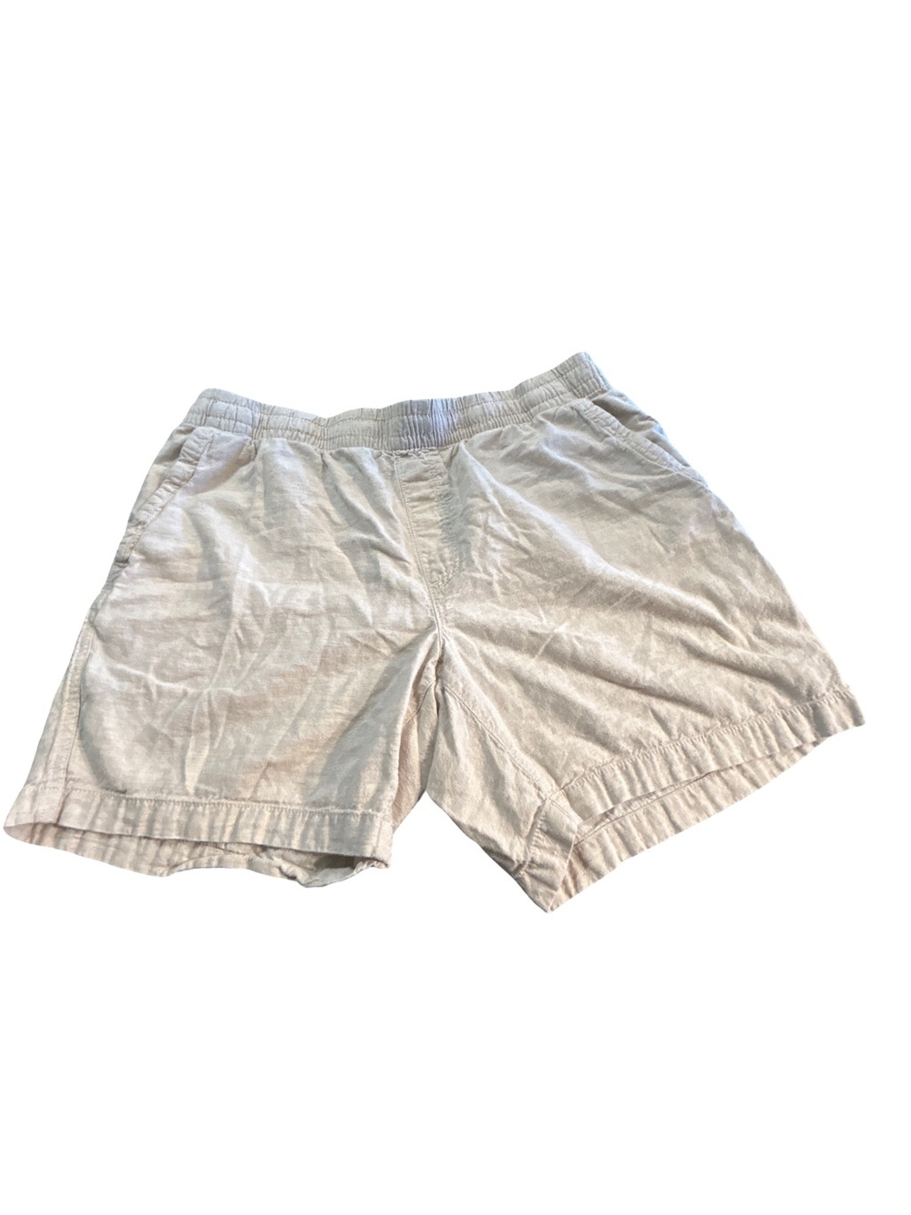 Sonoma Goods For Life Linen Blend Pull-On Shorts Tan Beige Men’s XL